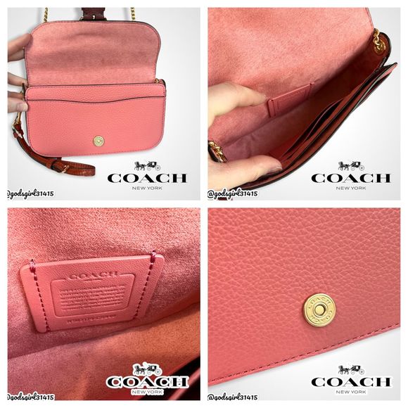AUTHENTICATED Coach Kleo in Colorblock & Matching Card Case Faded Blush $426 - Picture 7 of 13
